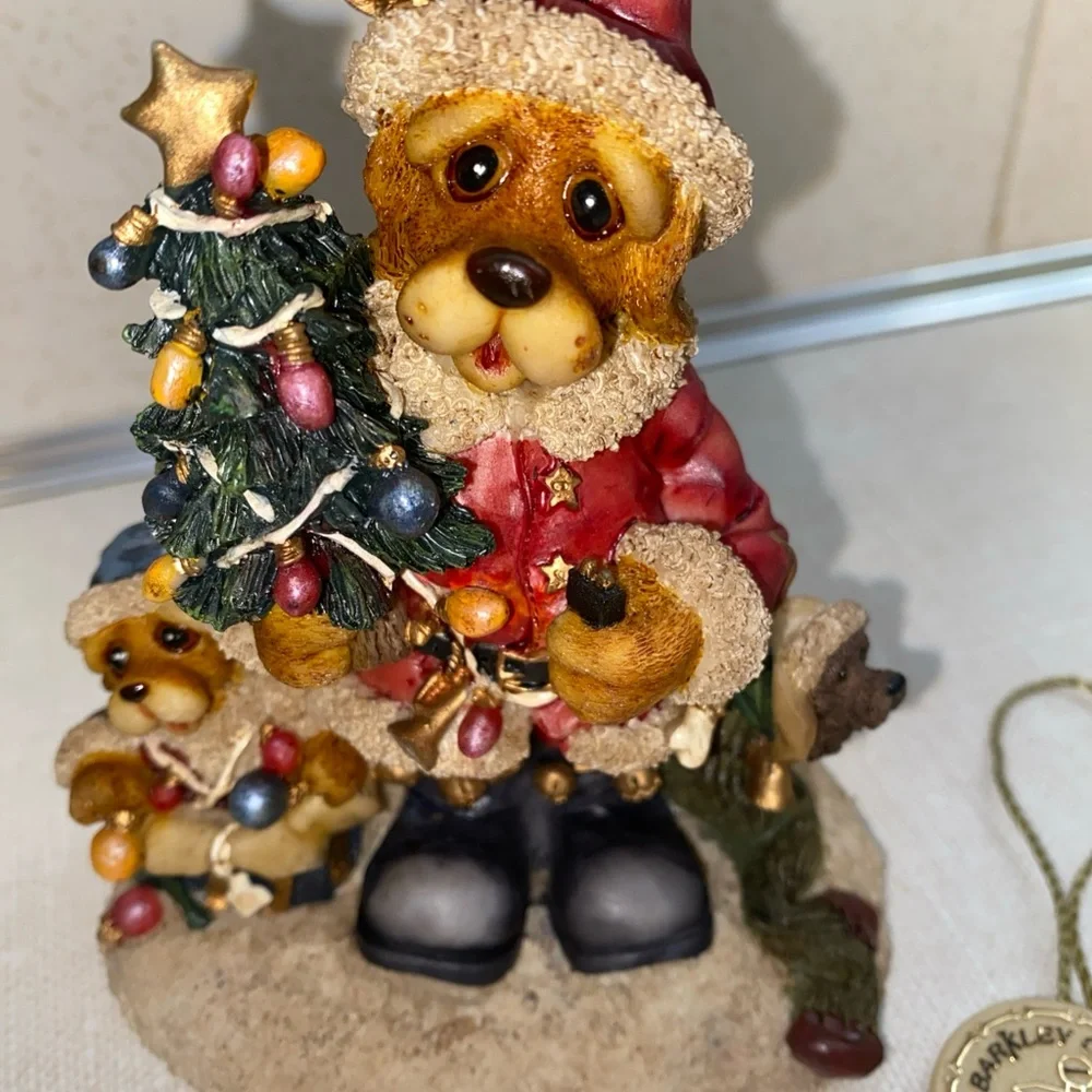 Vtg 1996‎ Barkley Crossing “Santa Paws” Figurine Edition IA / 2002